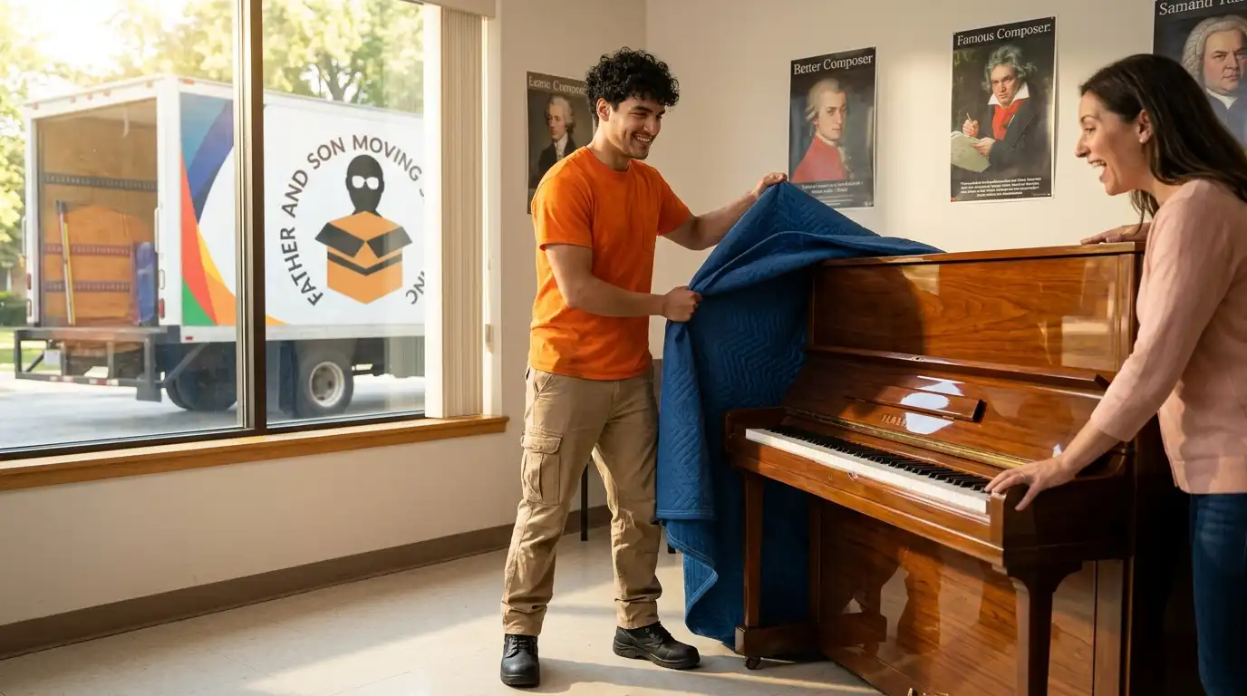 Certified Father and Son Moving Service piano movers in Chicago